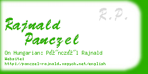 rajnald panczel business card
